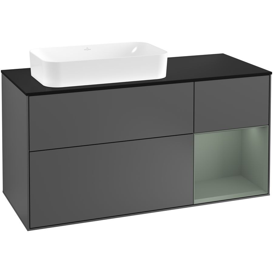 Wastafelonderkast Finion 1200x603x501mm Antr. Matt Lacquer G282GMGK