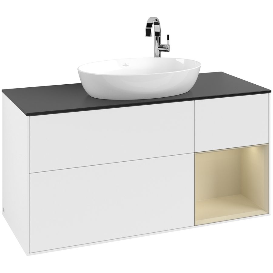 Wastafelonderkast Finion 1200x603x501mm White Matt Lacquer G952HJMT