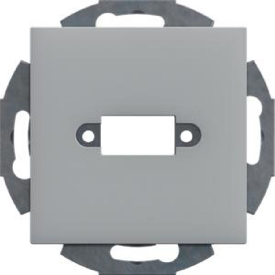 Draagplaat 1V multimedia D-Sub connector 20,5x11,4 alu