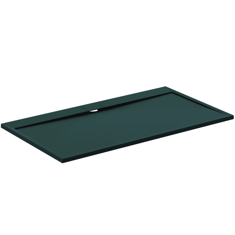 Douchebak I.LIFE ultra flat solid composiet 180x100cm rechthoekig zwart