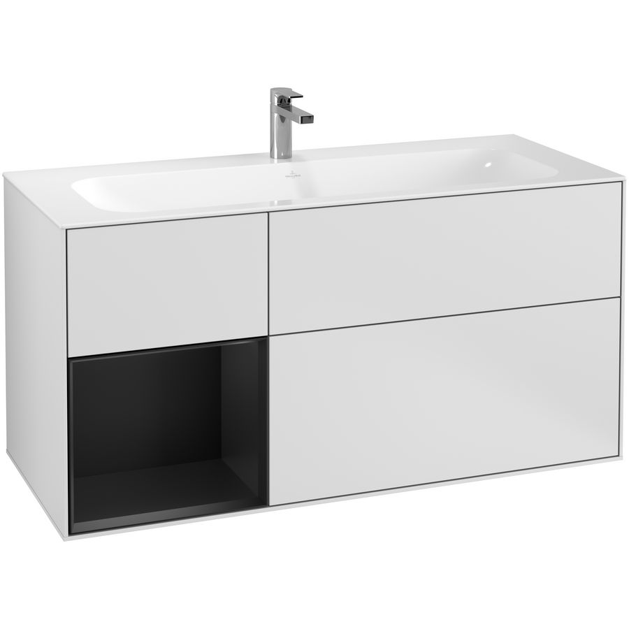 Wastafelonderkast Finion 1196x591x498mm White Matt Lacquer F060PDMT