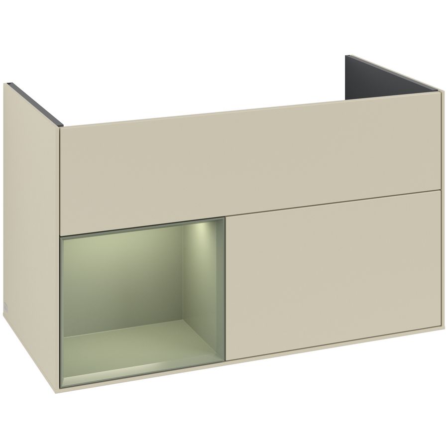 Wastafelonderkast Finion 996x591x498mm S.Grey Matt Lacquer F030GMHJ