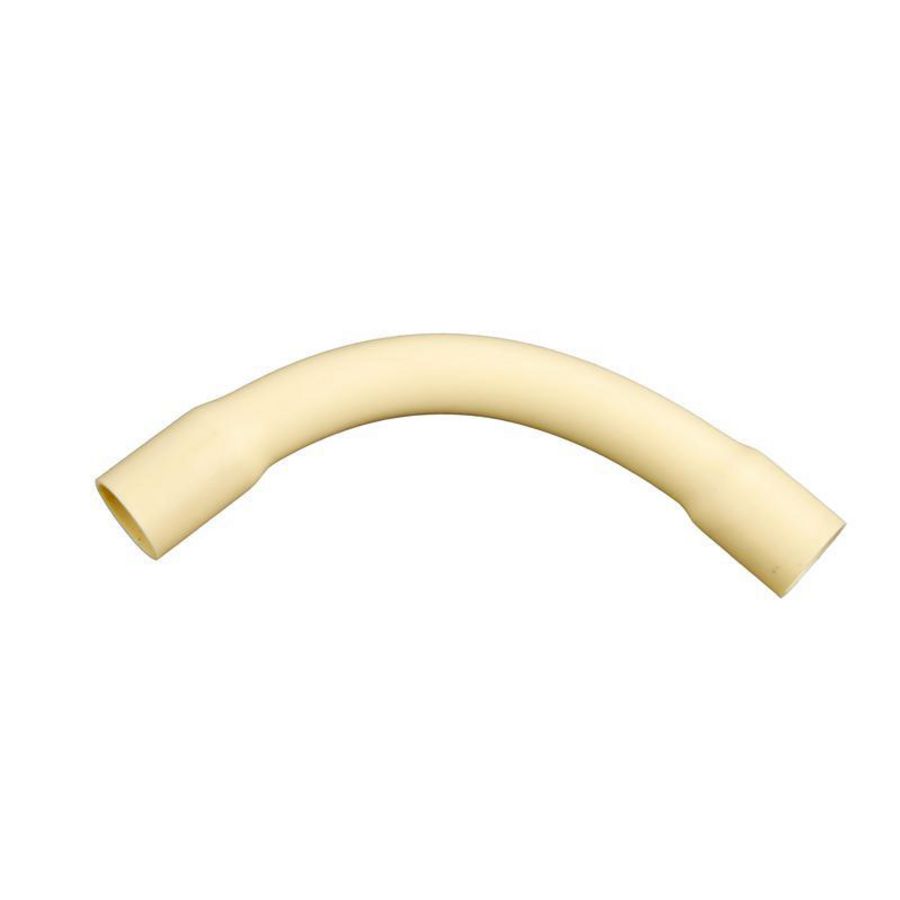 Elektrobocht PVC 90° creme 1.1/4"