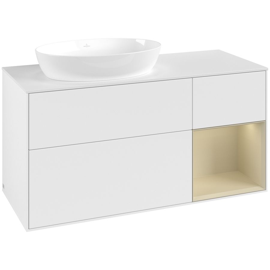 Wastafelonderkast Finion 1200x603x501mm White Matt Lacquer GA51HJMT