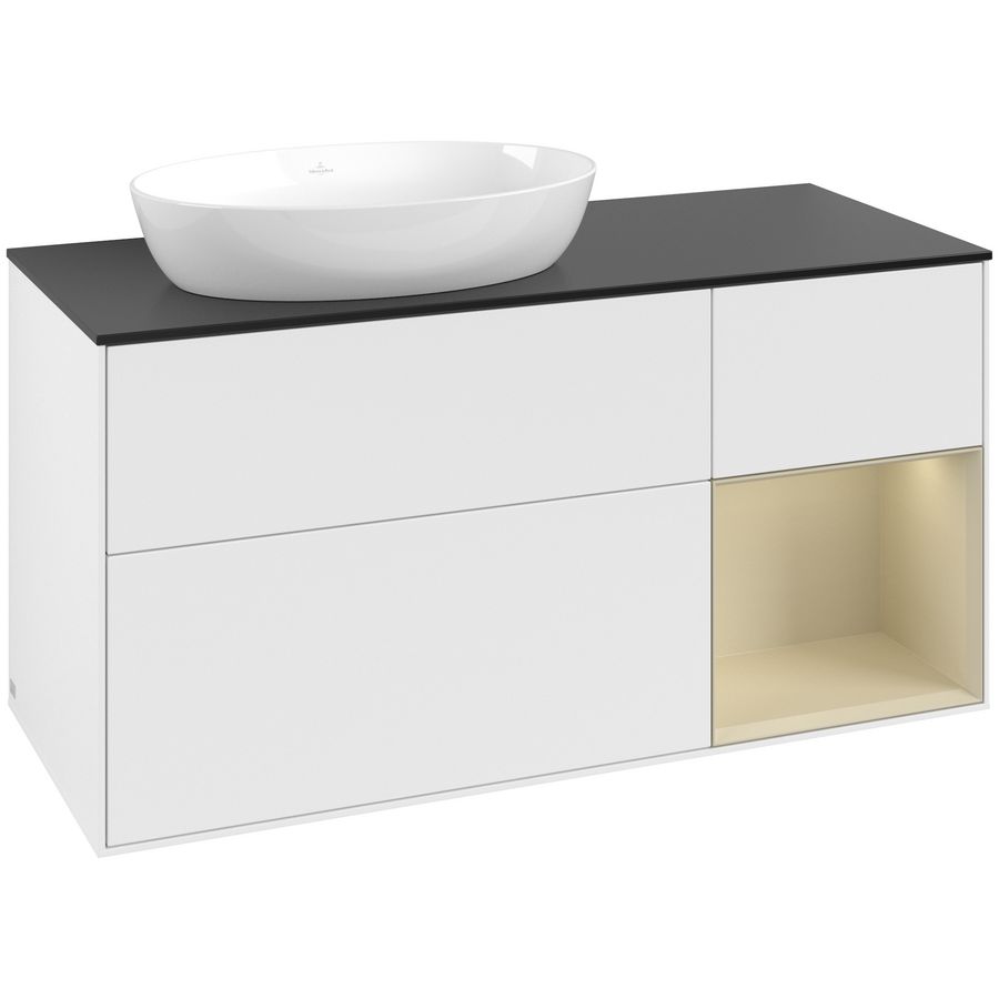 Wastafelonderkast Finion 1200x603x501mm White Matt Lacquer GA52HJMT