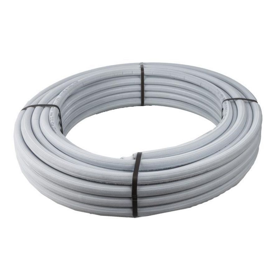Rol a 25mtr. TIGRIS PEX/AL meerlagenbuis + 9mm isolatie grijs 32x3mm