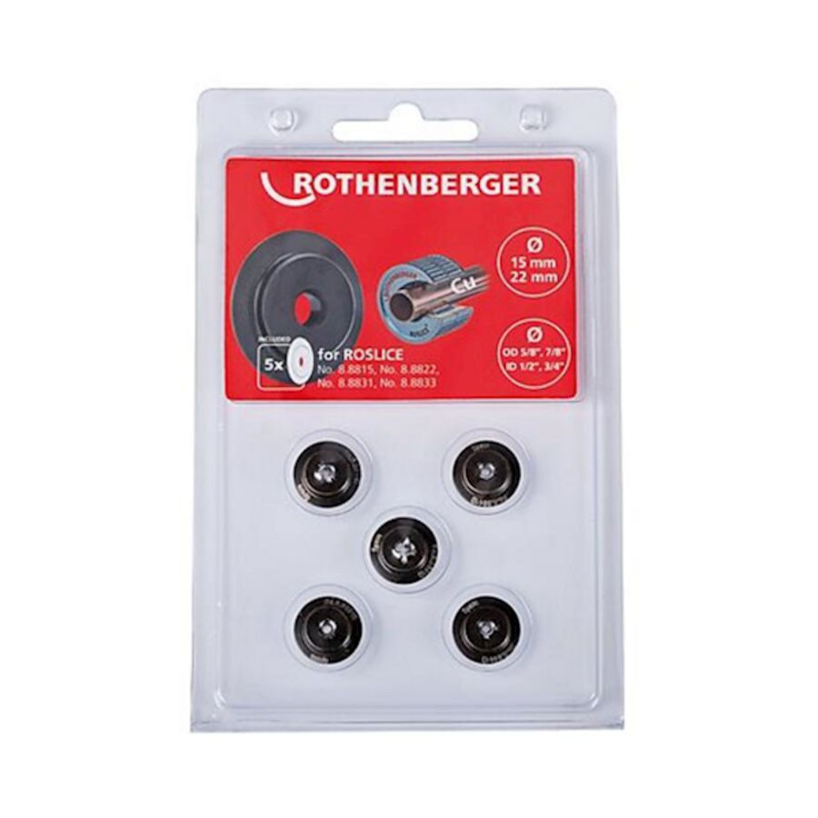 Snijwiel voor roslice, 15+22mm, 5/8+7/8" 5st.