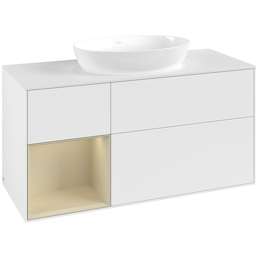 Wastafelonderkast Finion 1200x603x501mm White Matt Lacquer GA61HJMT