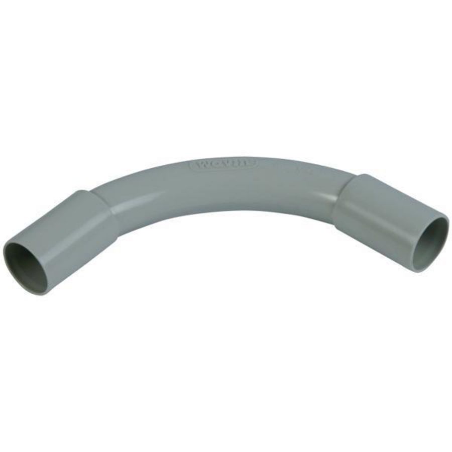 Elektrobocht halogeenvrij 90° grijs 1.1/2"