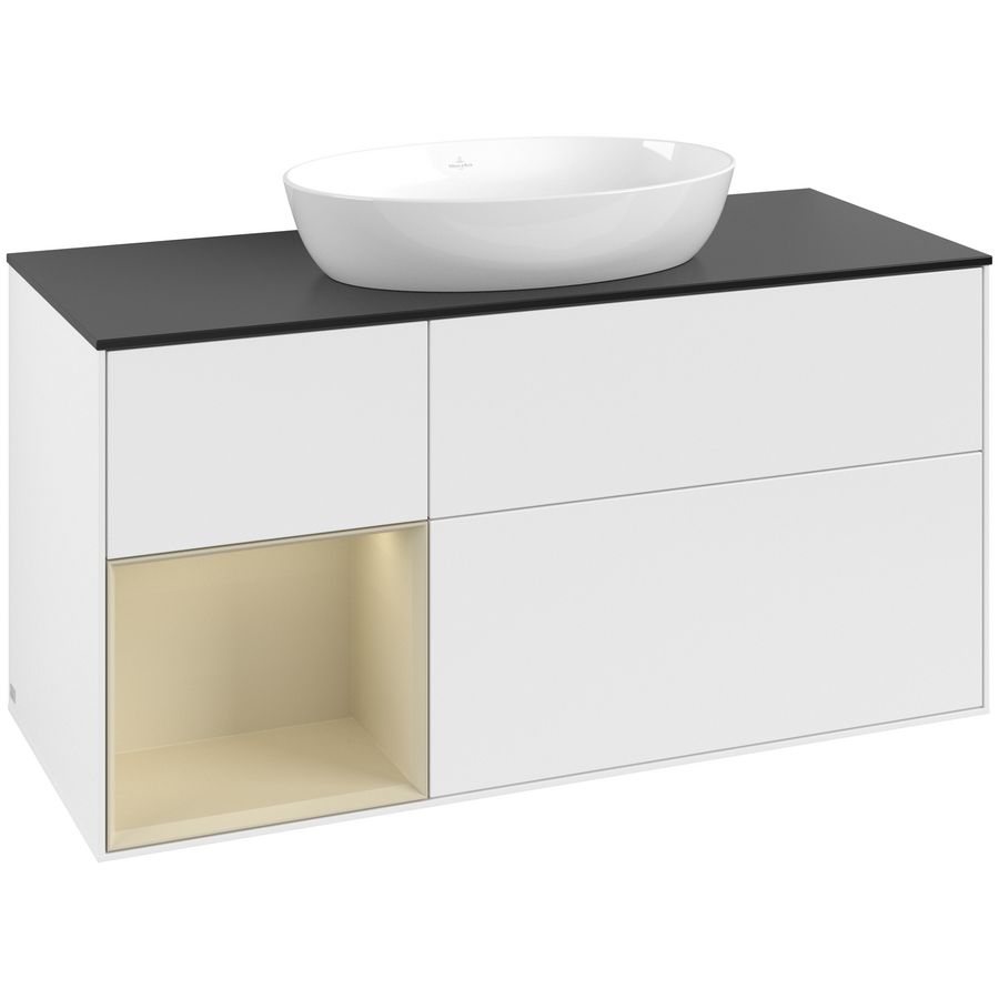 Wastafelonderkast Finion 1200x603x501mm White Matt Lacquer GA62HJMT