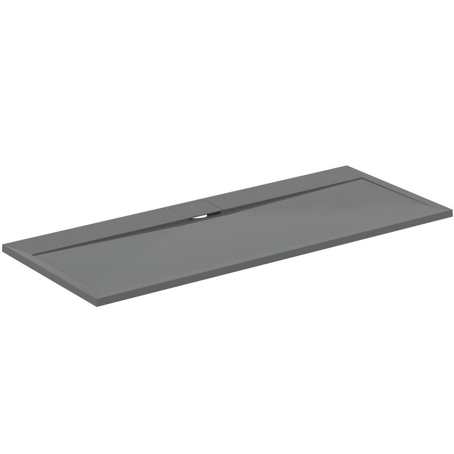 Douchebak I.LIFE ultra flat solid composiet 170x70cm rechthoekig betongrijs
