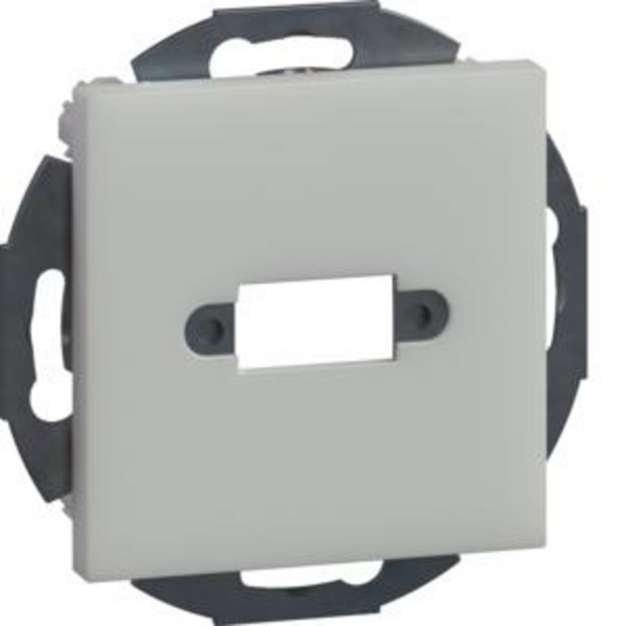 Draagplaat 1V multimedia D-Sub connector 20,5x11,4 vwit