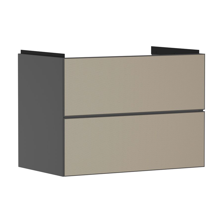 Onderkast Slate Matt Grey / front patterned bronze 780x475mm 2x la tbv wastafel Xevolos E 54180390