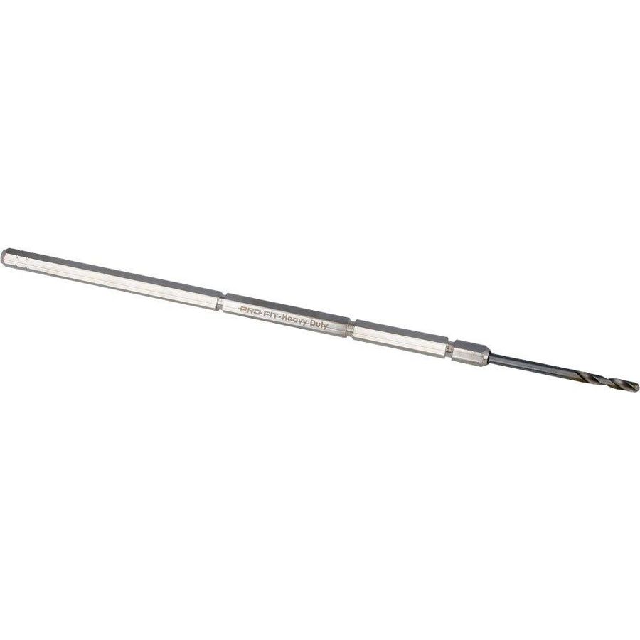 Click & Drill "Heavy Duty" opnameschacht zeskant 10 mm XL, met vaste centreerboor HSS lang, voor Multi Purpose gatzagen 32-210 mm