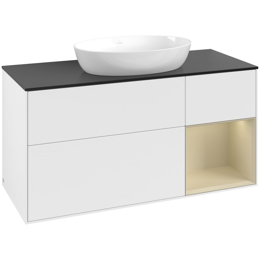 Wastafelonderkast Finion 1200x603x501mm White Matt Lacquer GA72HJMT