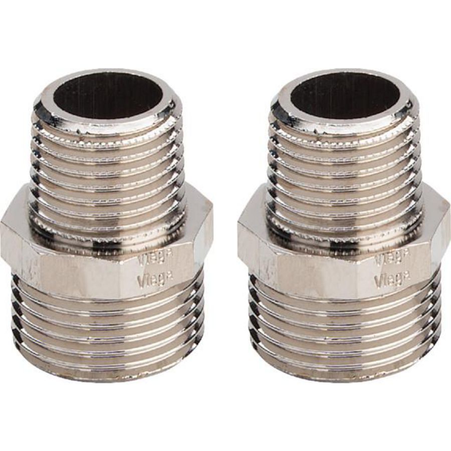 Adapterset 1/2 messing/mat-vernikkelt