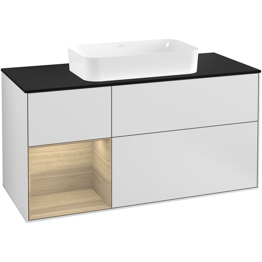 Wastafelonderkast Finion 1200x603x501mm White Matt Lacquer G292PCMT