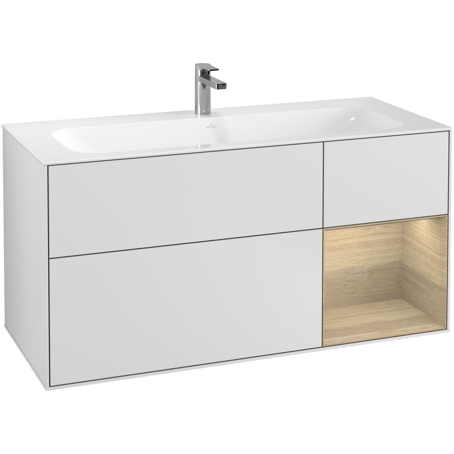 Wastafelonderkast Finion 1196x591x498mm White Matt Lacquer F070PCMT