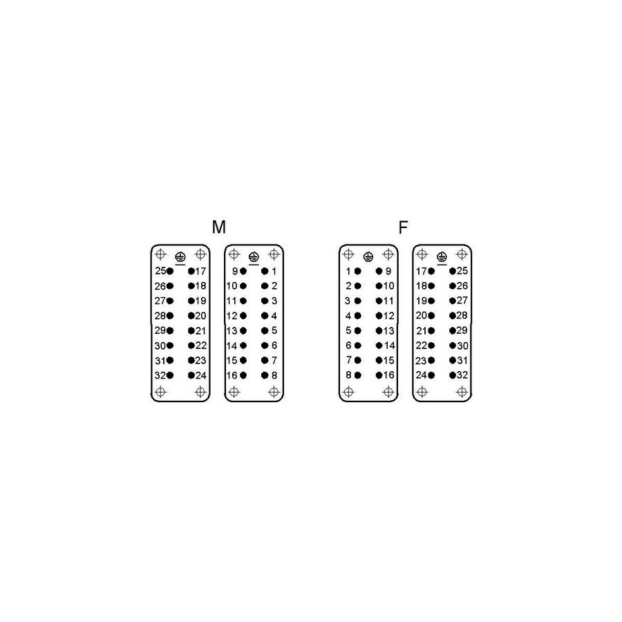 Pin-inzetstuk EPIC H-A 16 SS 17-32 DR PH1 VVE=5