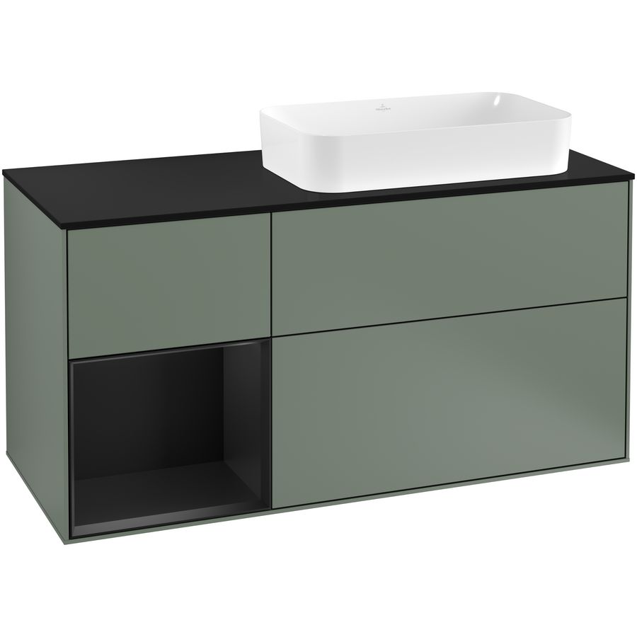 Wastafelonderkast Finion 1200x603x501mm Olive Matt Lacquer G272PDGM
