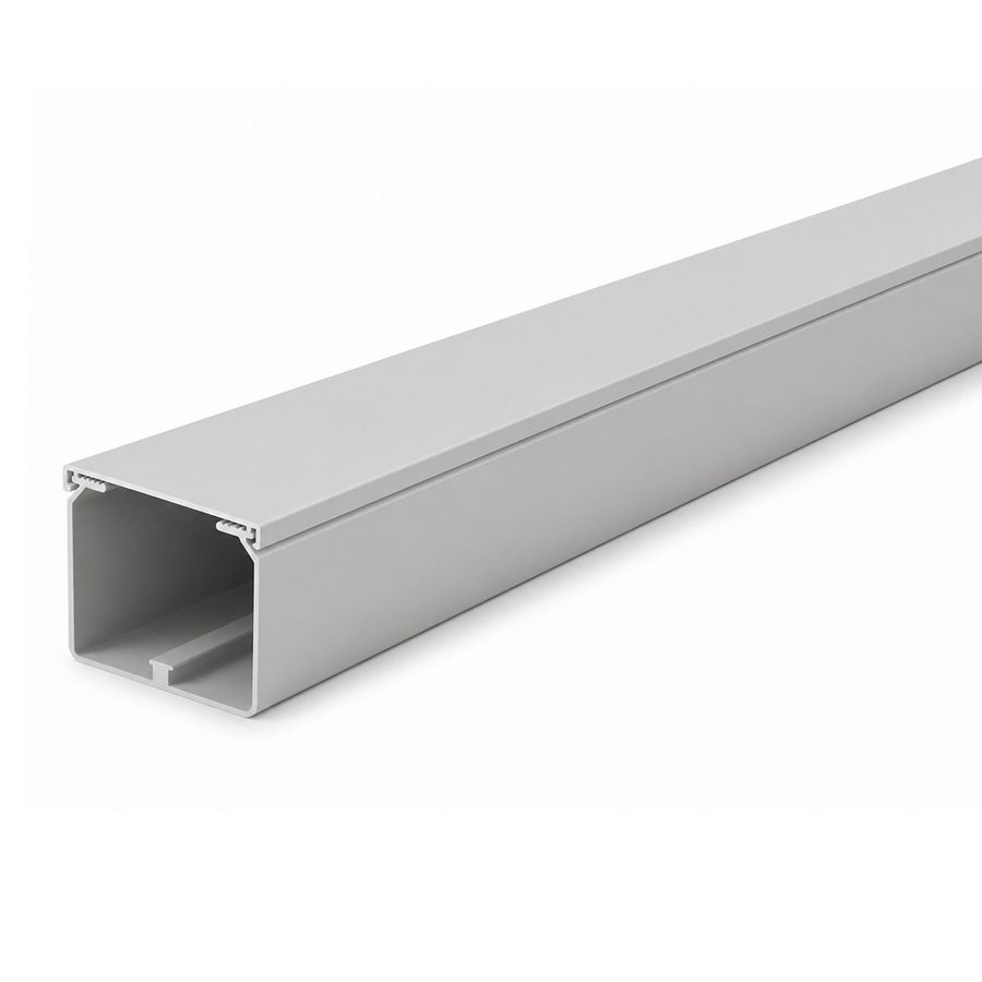 Lengte a 2m. kabelkanaal 60x60mm grijs met folie