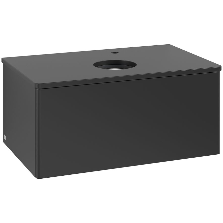 Wastafelonderkast Antao 800x360x500mm Black Matt Lacquer K30050PD