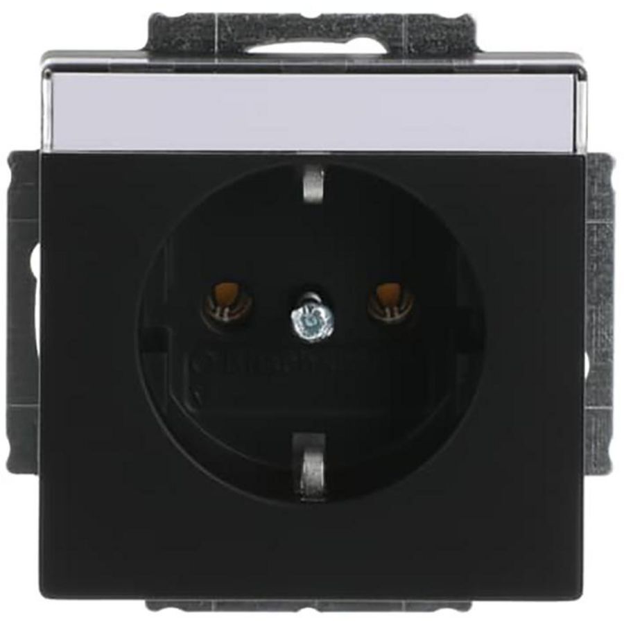 Tekstwandcontactdoos ra Centraalplaat inb f-matzwart (20 EUN-885)