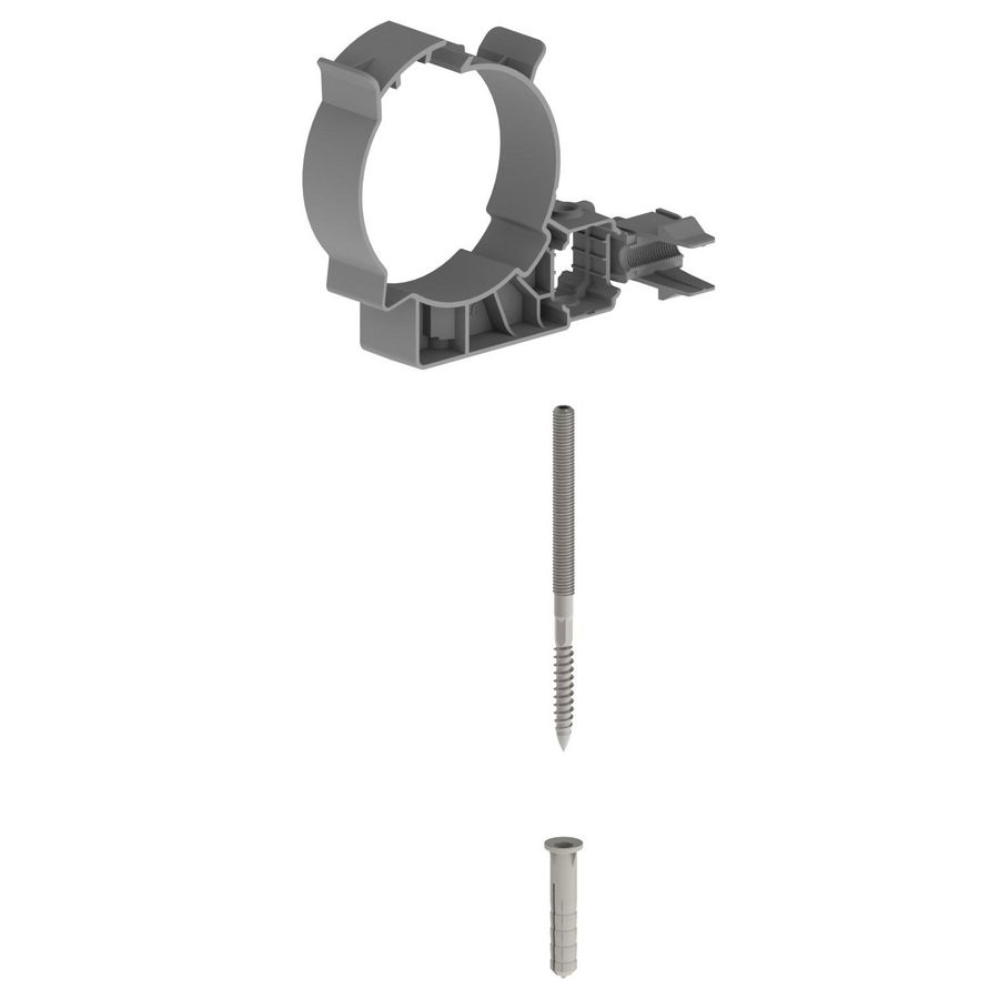 Muurbeugel Twinline PP 80mm Grijs