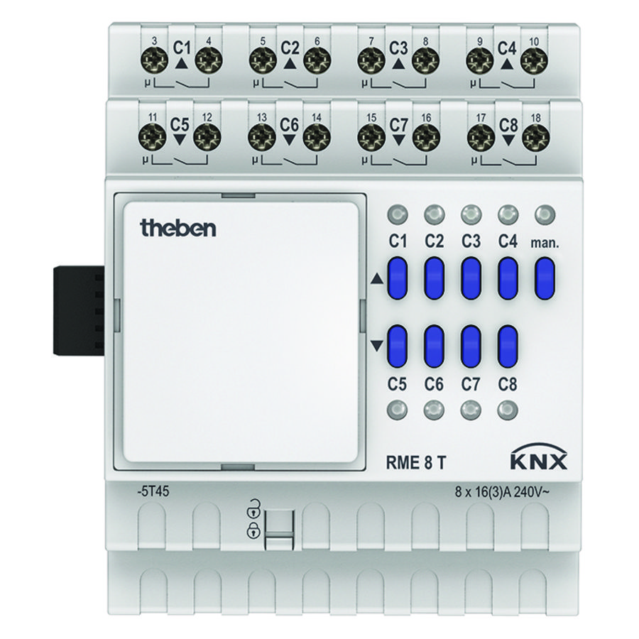 Schakel-/jaloezieactor 8/4-voudig uitbreidingsmodule KNX