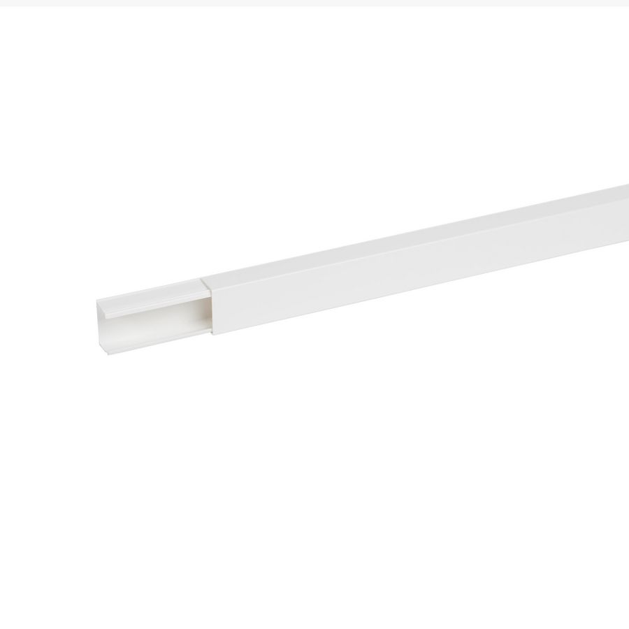 Lengte a 2m. Plint 40x25 wit + deksel DLP VVE=16