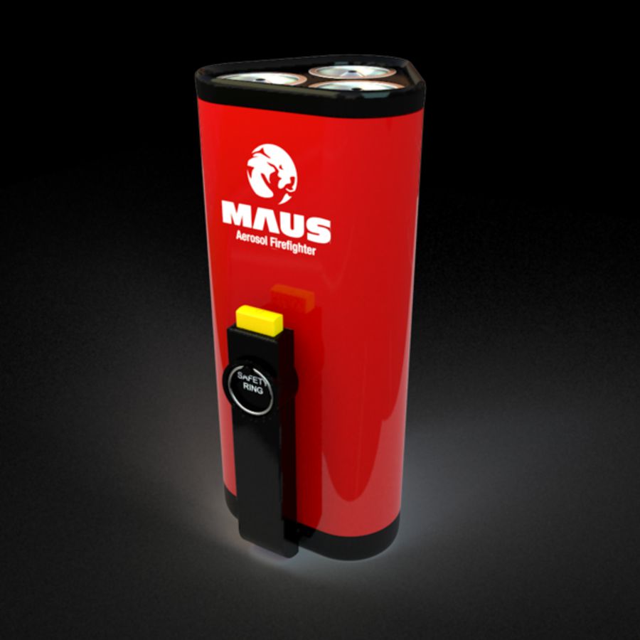 Aerosol brandblusmiddel incl wandmontage handblusser triple