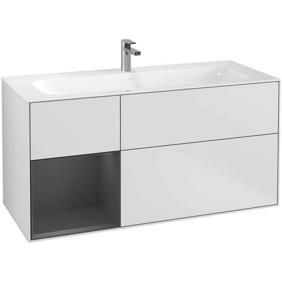 Wastafelonderkast Finion 1196x591x498mm White Matt Lacquer G060HGMT