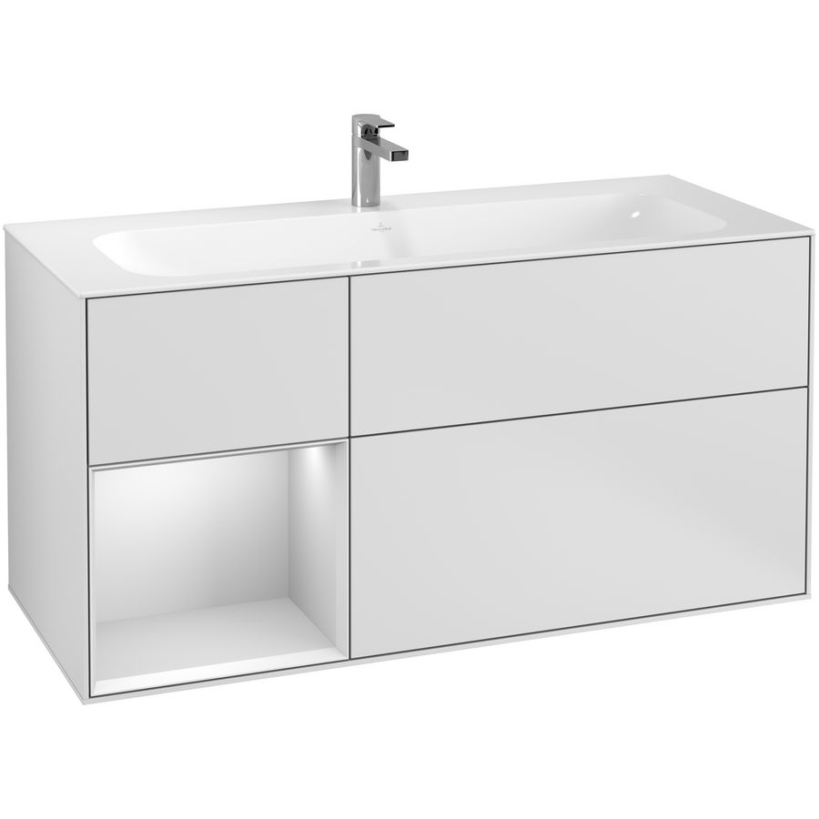 Wastafelonderkast Finion 1196x591x498mm White Matt Lacquer G060MTMT