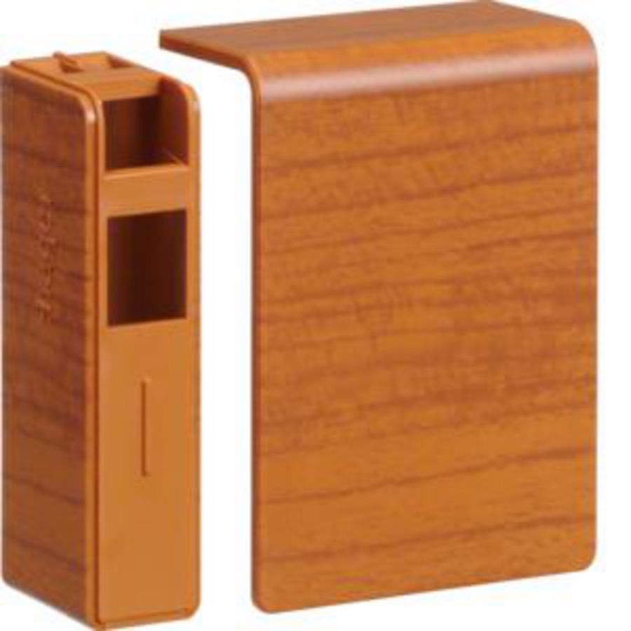 Eindstuk L/R voor goot 55mm hoog SL kersen