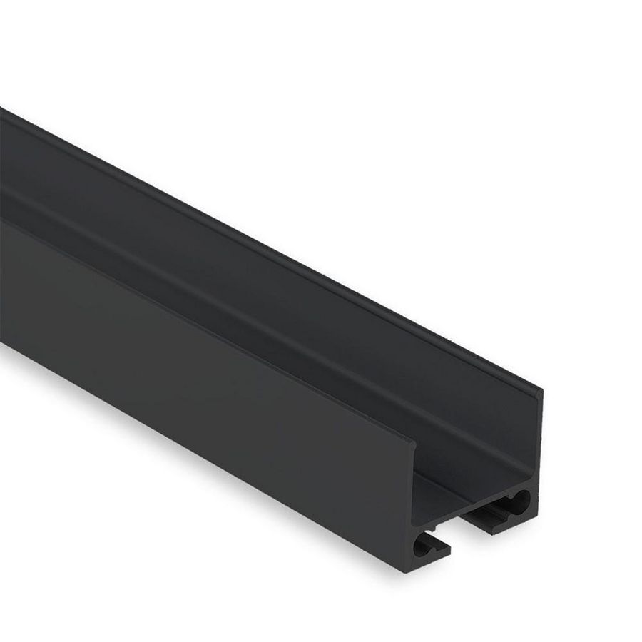 LED profiel PL10 universeel L=2mtr. zwart RAL9005
