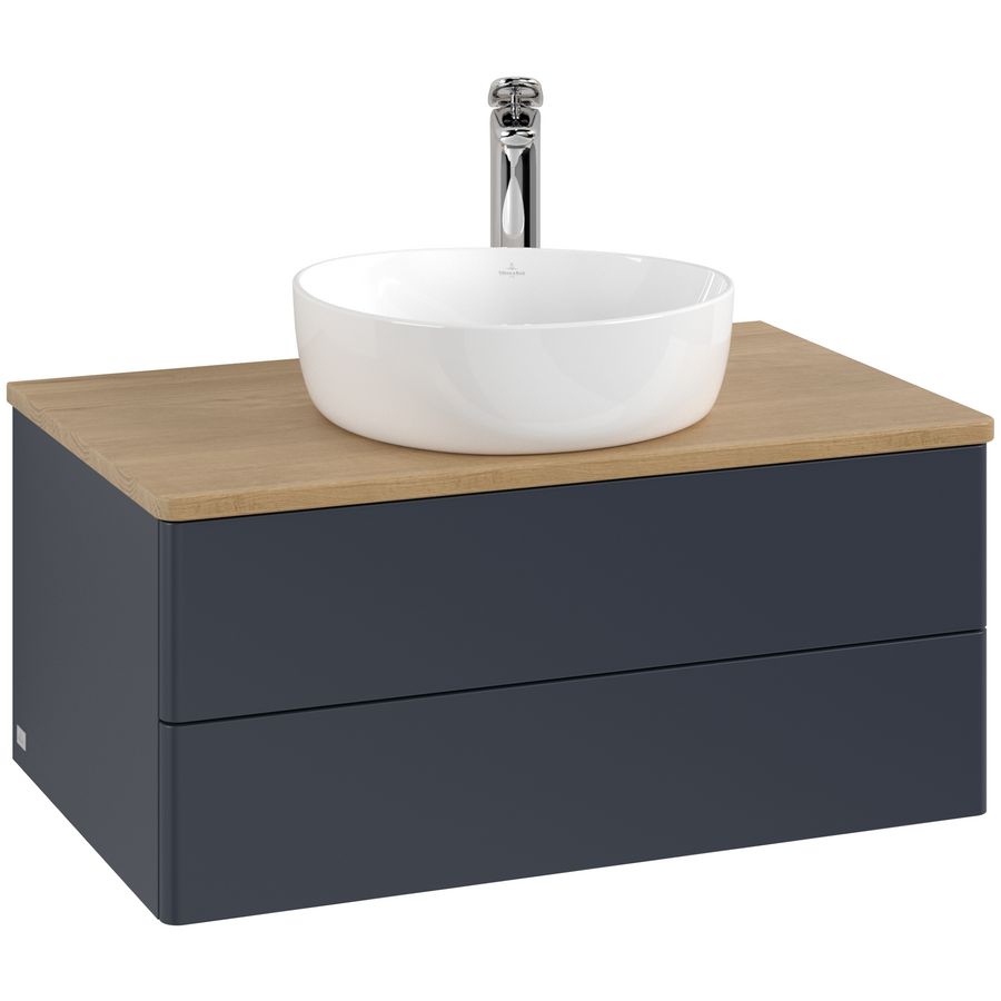 Wastafelonderkast Antao 800x360x500mm Mid.Blue Matt Lacquer K19051HG