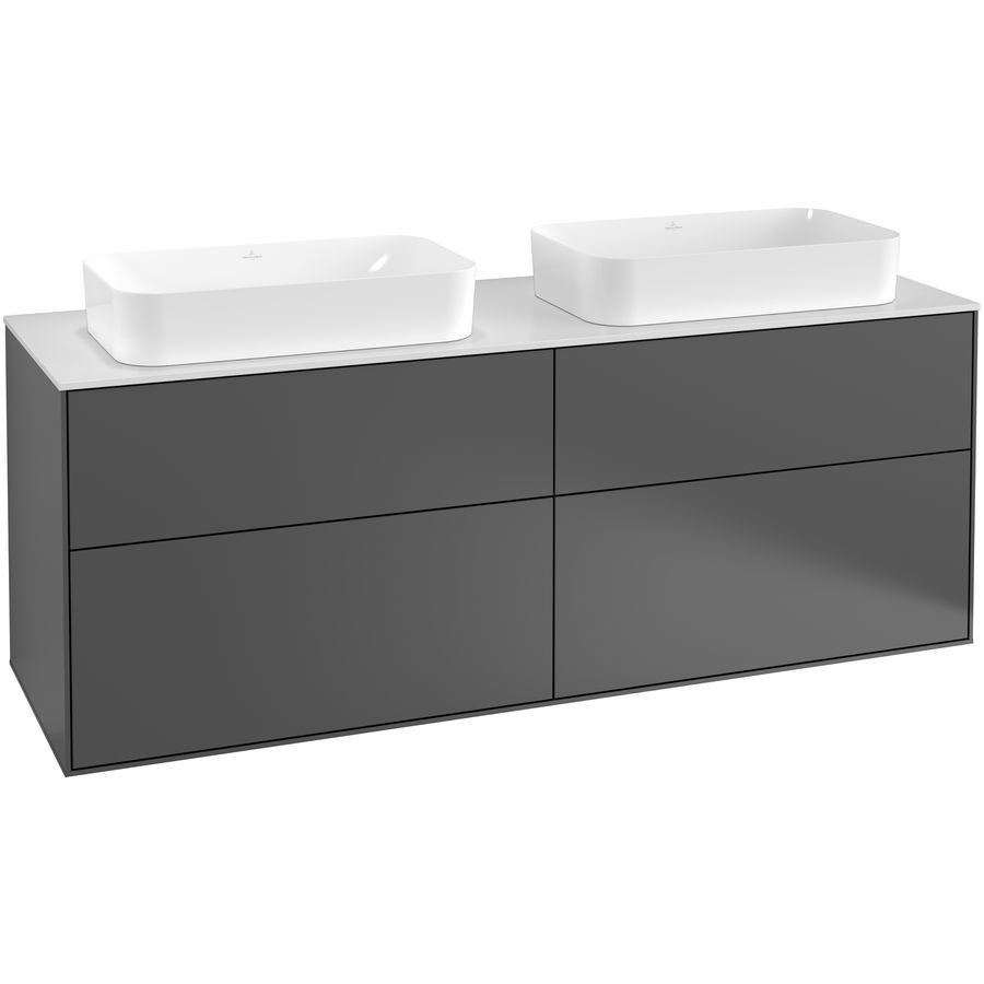 Wastafelonderkast Finion 1600x603x501mm Antr. Matt Lacquer F31100GK