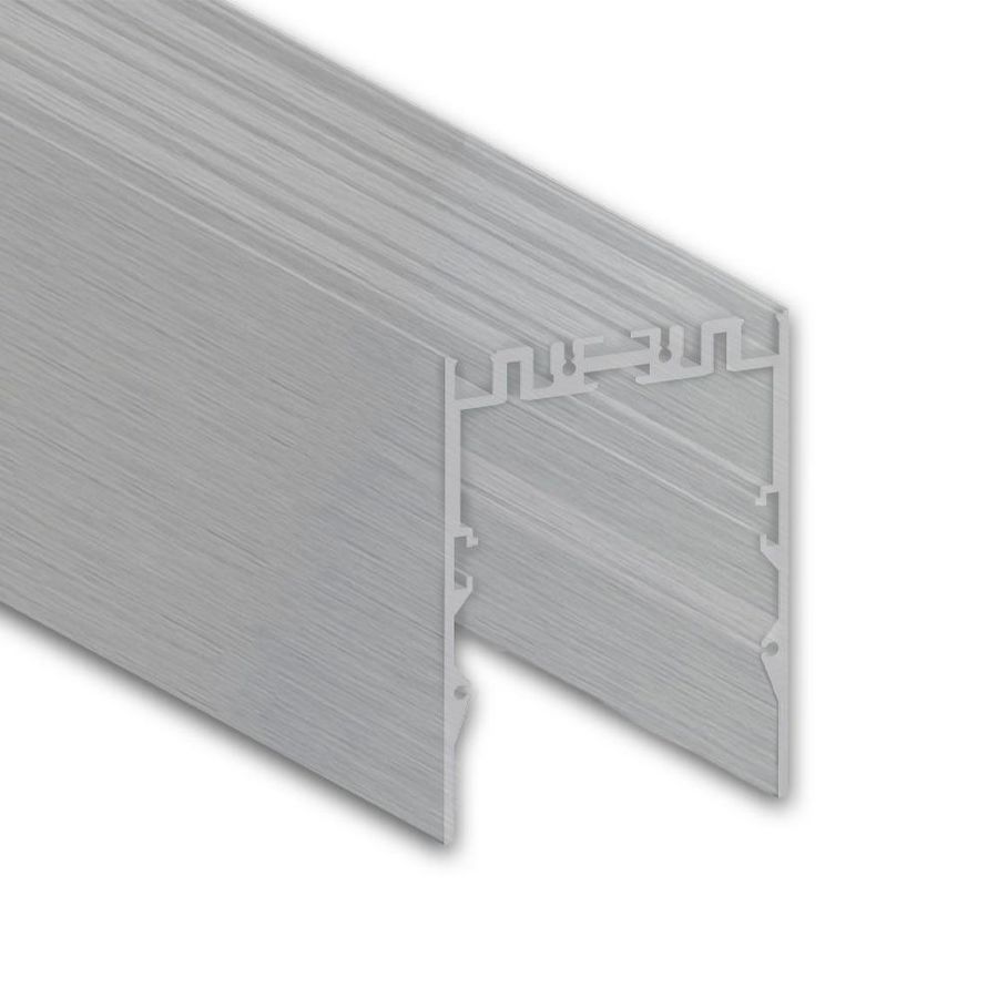 Licht profiel LL2 L=2mtr. up&down gepoedercoat zilver