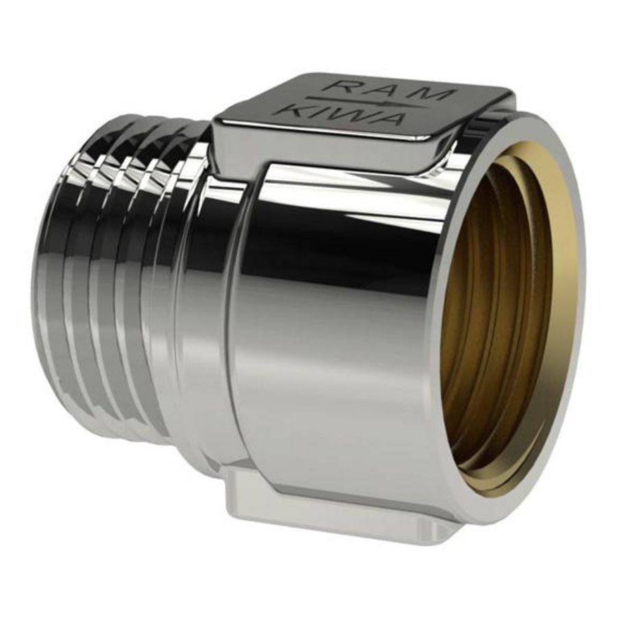 Terugstroombev. MF-EB 1/2"bt.x1/2"bn. glansverchr.