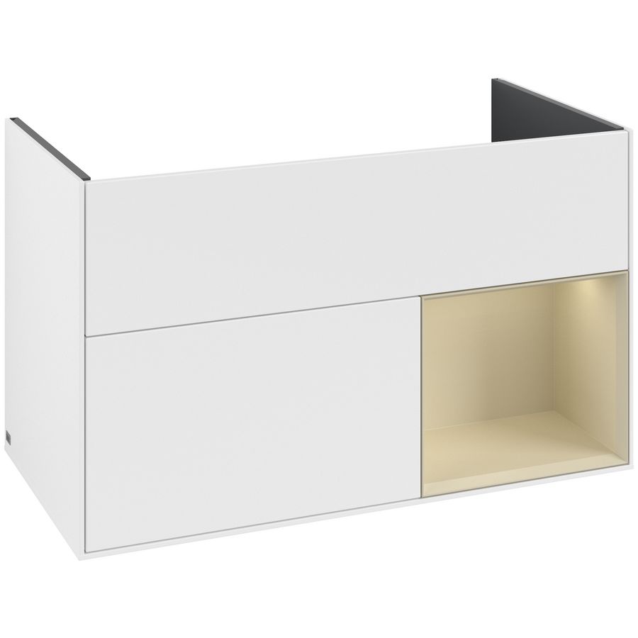 Wastafelonderkast Finion 996x591x498mm White Matt Lacquer F040HJMT