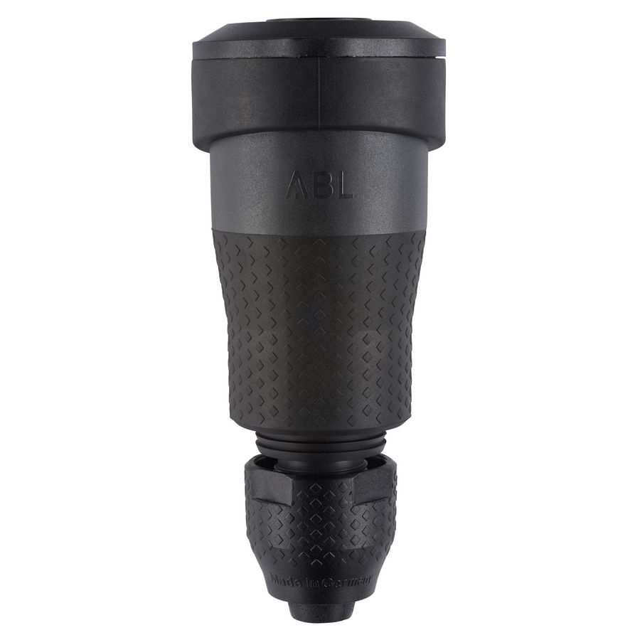 Koppelcontactstop geaard klapdeksel schuko 2K zwart VVE=10