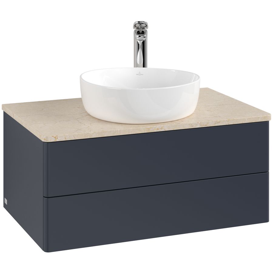 Wastafelonderkast Antao 800x360x500mm Mid.Blue Matt Lacquer K19053HG