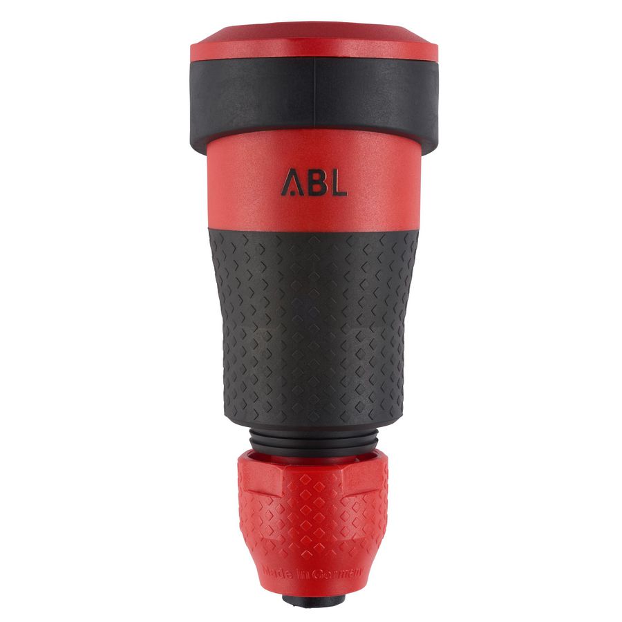 Koppelcontactstop geaard klapdeksel schuko 2K rood VVE=10