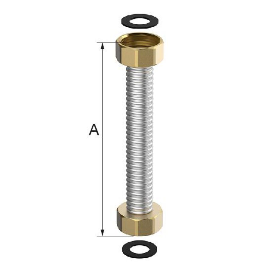 MB Inoflex 1/2"F/F 1000mm DVGW