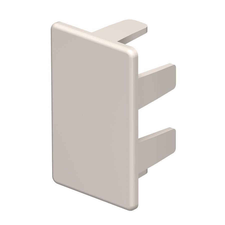 Eindstuk 25x40mm polyvinylchlorid creme wit 9001 VVE=10