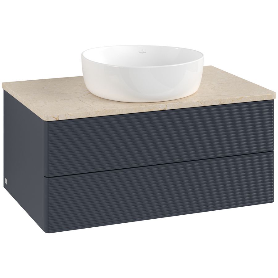 Wastafelonderkast Antao 800x360x500mm Mid.Blue Matt Lacquer K19113HG