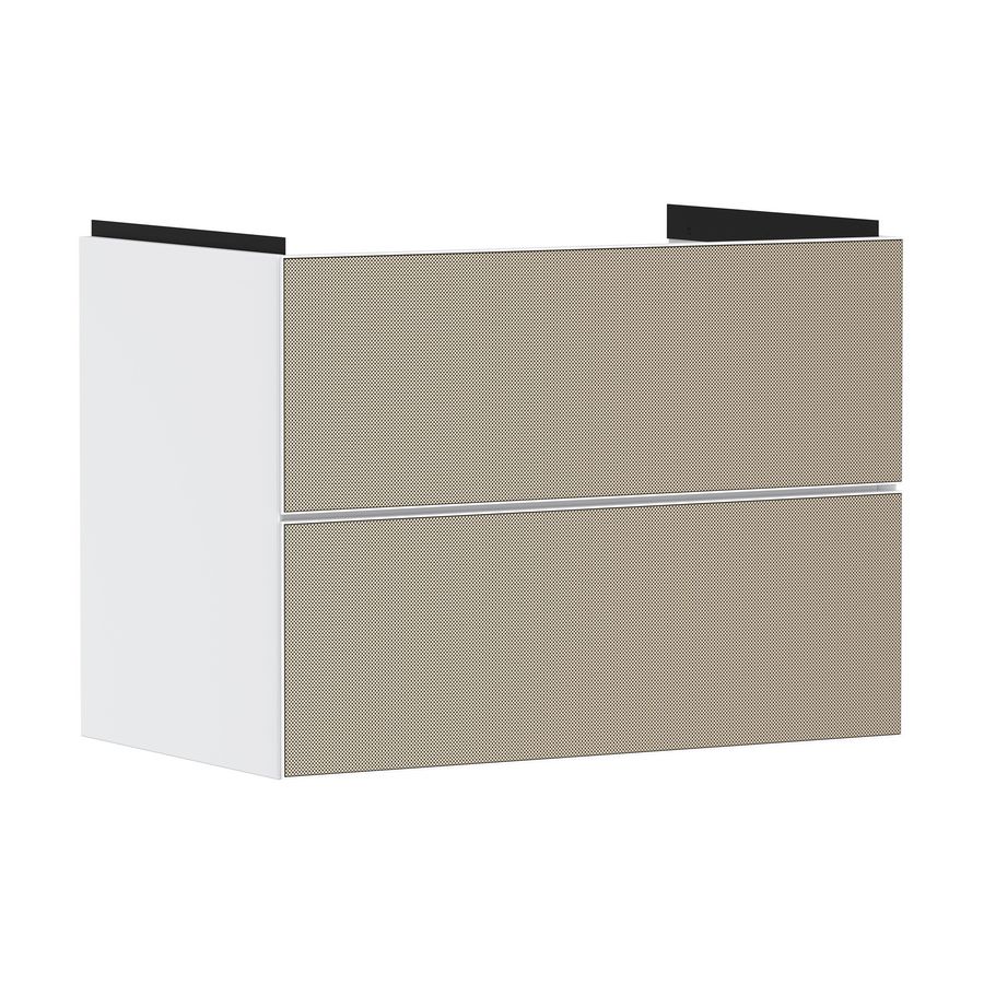 Onderkast mat wit / front patterned bronze 780x475mm 2x la tbv wastafel Xevolos E 54178390