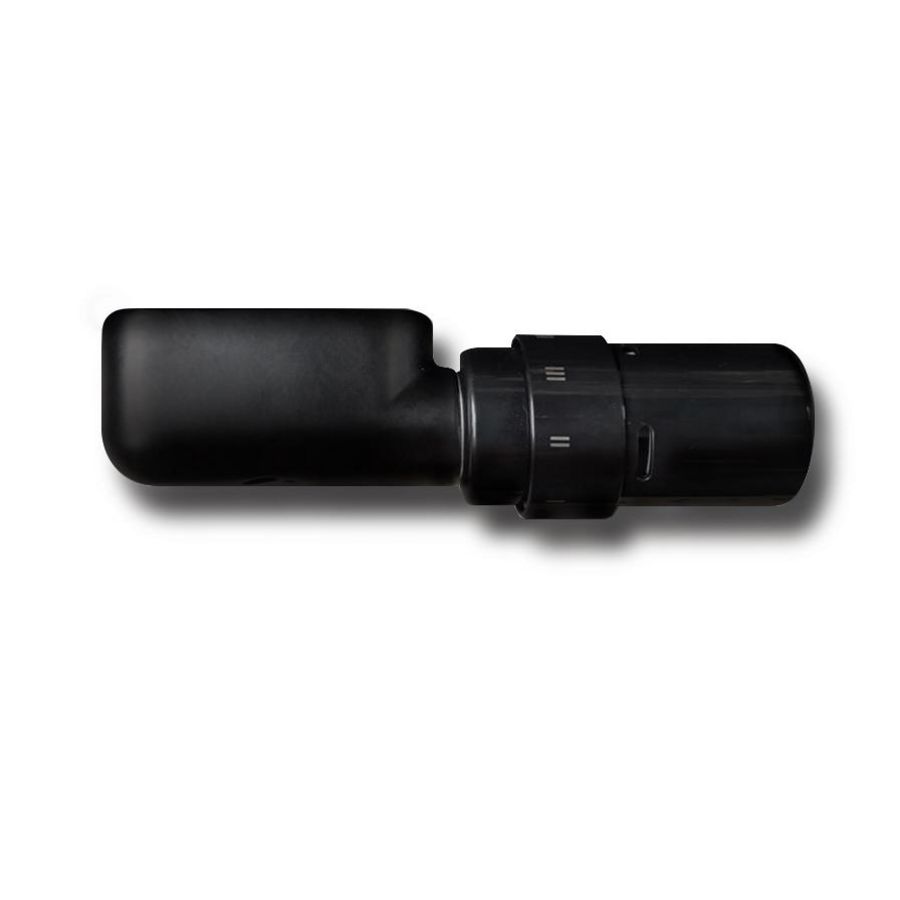 Design-ventielset haaks 1/2"x1/2" MM zwart incl. thermostaatkop excl. knelsets