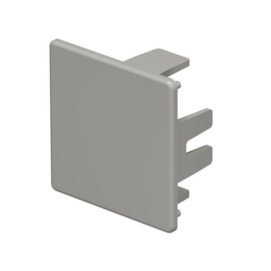 Eindstuk 40x40mm polyvinylchlorid steengrijs VVE=10