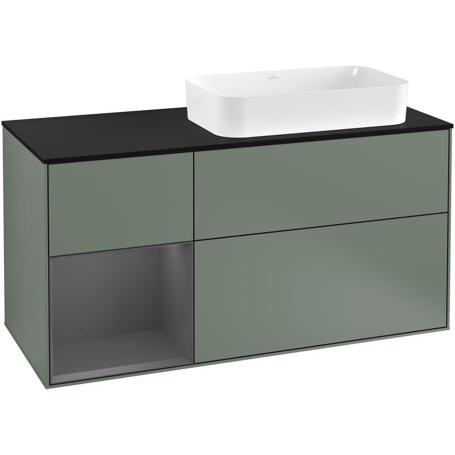 Wastafelonderkast Finion 1200x603x501mm Olive Matt Lacquer G272GKGM
